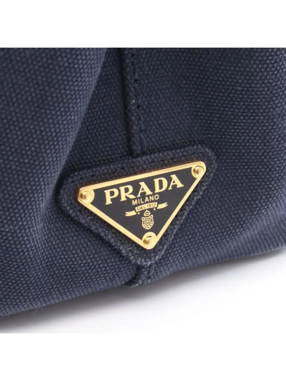 Prada Tote Bag Canapa 2-Way Navy Caviar Leather